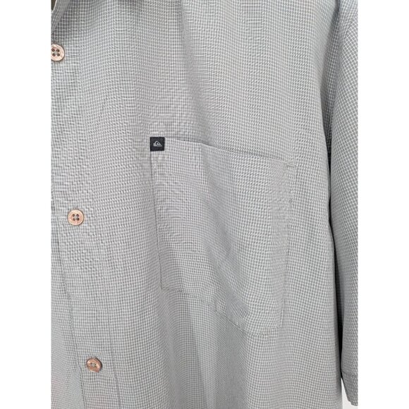 Quiksilver Waterman Button Up Shirt Men 2XL Check Outdoor Coastal Surfer Casual - Picture 6 of 11